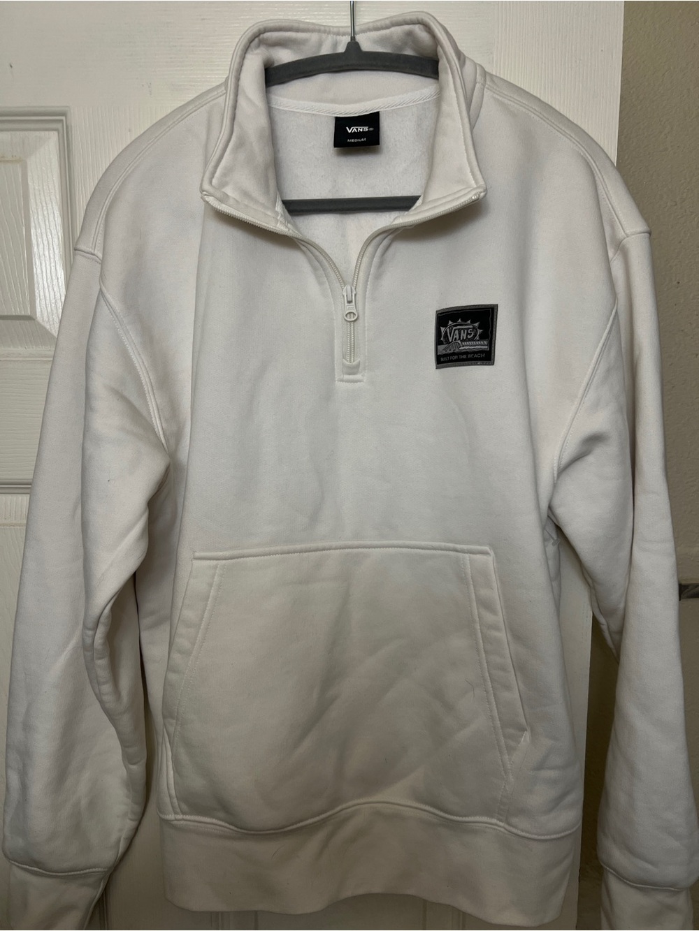 Vans Cream Quarter-Zip Pullover Sweatshirt